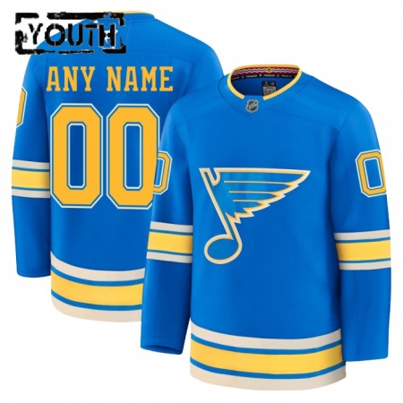 Børn NHL St. Louis Blues Trøje Tilpasset 2024-25 Fanatics Premium Blå Tredje